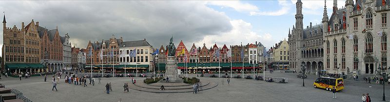 Brugge panorama Grote Markt