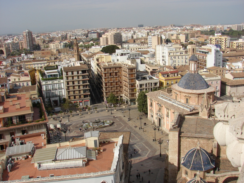 zicht vanaf toren kathedraal van Valencia